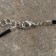 Yin-Yang cord, black and white color in silver, 45 cm