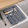 Tray for cutlery, 36 × 29 × 5 cm, 5 departments, color gray color