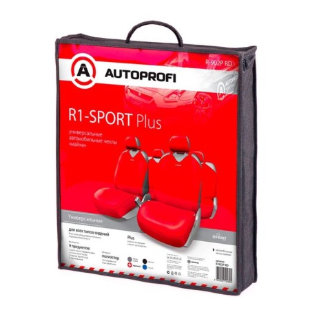 Autoprofi R-1 Sport Plus R-902P RD, closed seat, polyester, 9 objects, red red.-1