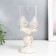 Summary Metal for 1 candle "Tinatized Flower" white with a patina 25.5x10.5x10.5 cm