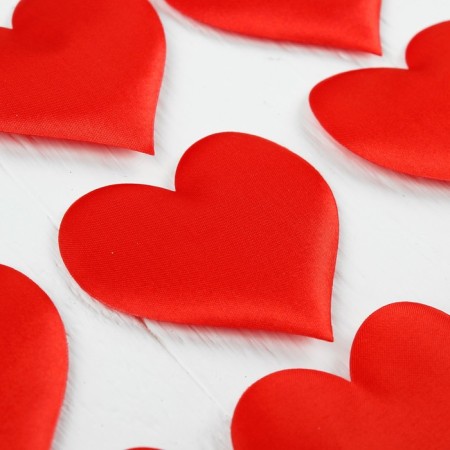 Decorative hearts, set 12 pcs., Size 1 pcs: 6.5 × 5 cm, red color-2