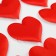 Decorative hearts, set 12 pcs., Size 1 pcs: 6.5 × 5 cm, red color