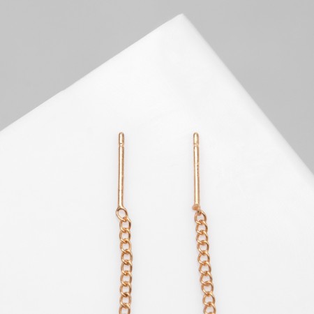 Earrings with pearls "chains" affection, color mix-6