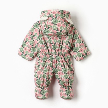Demicine-zone overalls for a girl, milk/flowers, height 68-74 cm-6