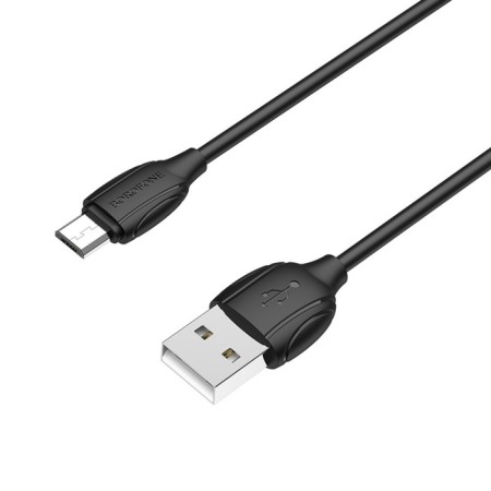 Cable Borofone BX19, MicroUSB - USB, 2.4 A, 1 m, black-2