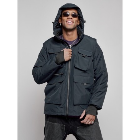 Luy jacket transformer male winter, size 52, dark blue color-6
