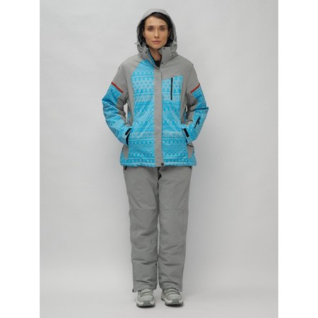 Ski suit female, size 58, blue color-24