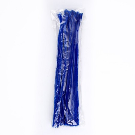 Wire with pile for crafts and decor set of 50 pcs., Size 1 pc. 30 × 0.6 cm, blue color-2
