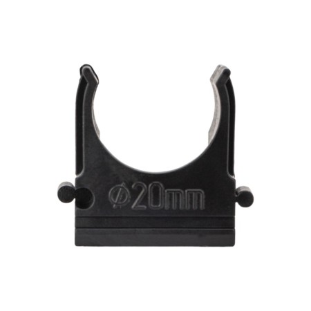 Clip for a pipe Ø 20 mm, black (100 pcs./Union) Rexant-2