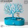 A deer decoration stand, oval stand, 26 × 25 cm, blue color