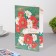 Postcard "Happy Anniversary!" Glitter, Congrev, flowers, green background, 25.1x19.4 cm
