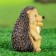 Garden figure "Hedgehog with fly agaric" 9x8.5x11cm