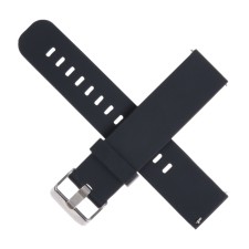 20 mm watch strap, with quick-detachable studs, silicone, L-21.5 cm, black