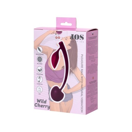 Jos Wild Cherry Vaginal Ball, Silicon, Cherry, 13 cm-4