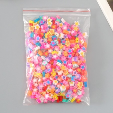 Beads rubber curly "stars" mix, units. 500 pcs.-3