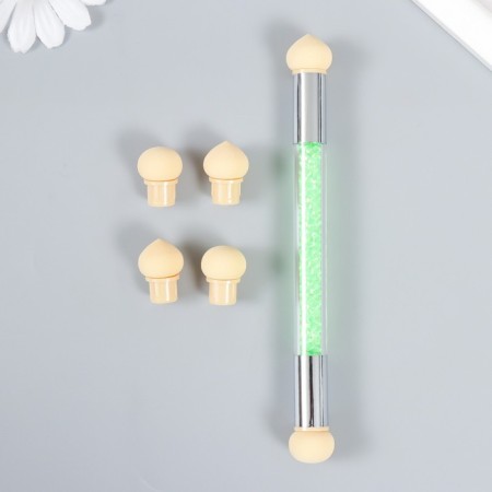 Tool for drawing "Brush-sponge with interchangeable nozzles" set of 1+4 pcs-1
