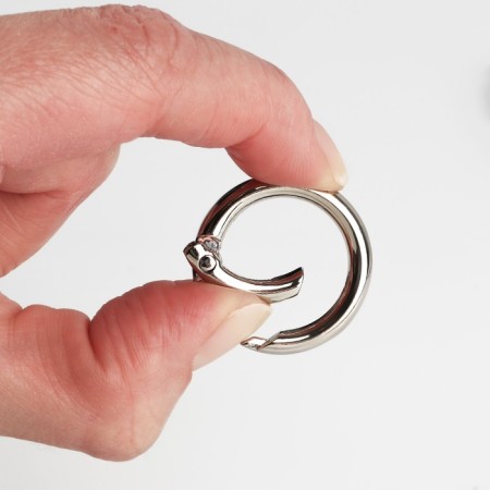 Karabin ring, d = 20/28 mm, thickness - 4 mm, silver color-2