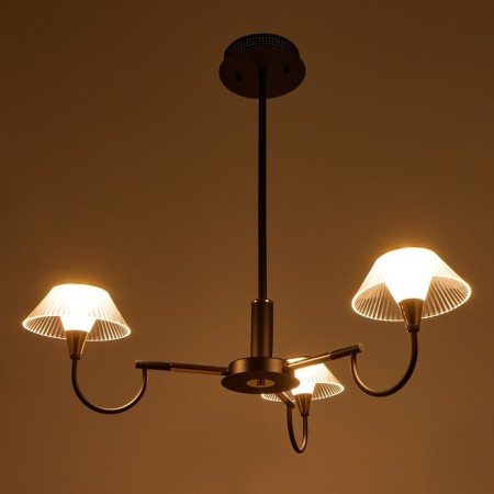 Chandelier 1695/3 LED 72W 3000-6000K black and gold 65x65x26.5 cm Bayerlux-2