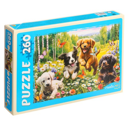 Puzzles "Funny puppies", 260 elements