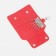 Key on the buttons, length 11 cm, 7 carabiners, red color