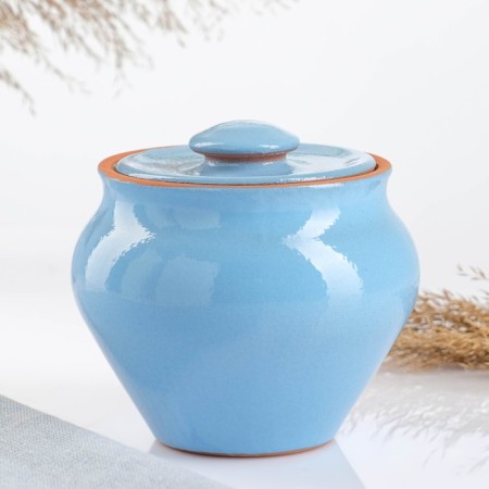 Set "Vyatka ceramics No. 2" 6x0.5 + grasp + shelf, blue-1