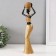 Polystone souvenir "African with a wicker round jug" gold 10x6x28 cm