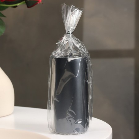 Candle-cylinder smooth, 5x10 cm, wet asphalt, 6 hours-2