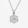 The pendant "Snowflake" is perfect, the color is white in silver, 45 cm