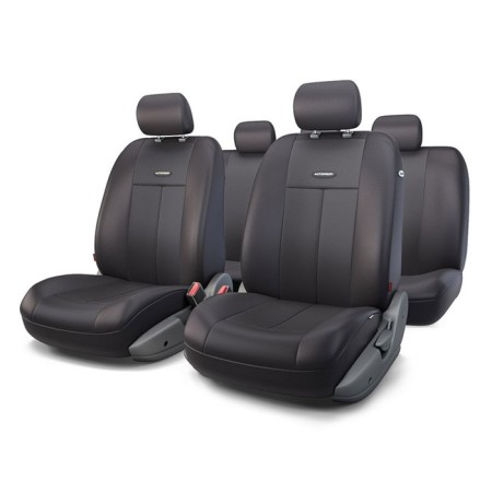 Car covers universal TT, polyester, 9 items, front row, rear row, Airbag, black