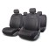 Car covers universal TT, polyester, 9 items, front row, rear row, Airbag, black