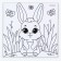 Magnet coloring "Bunny", 10 × 10 cm