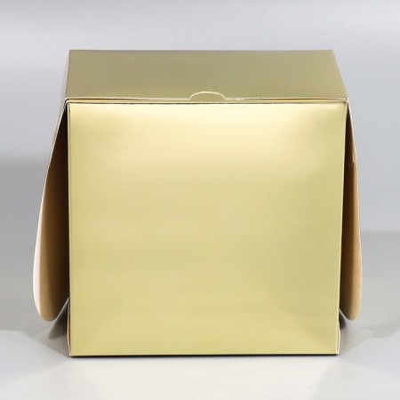 Capcake box, confectionery packaging with a window, 4 champagne cells, 16 x 16 x 10 cm-3