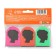 Close for hair with a clamp, set 3 colors