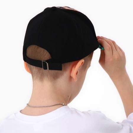 Baby cap for the boy “Waves”, anime, black color, rr 52-54, 5-7 years old-11