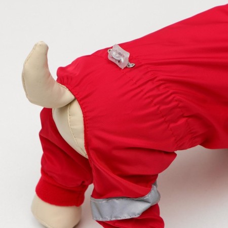 Options for animals "Firefighter", fleece, XS (DS 18-20, Osh 24, OG 27-30 cm) Red Red-5