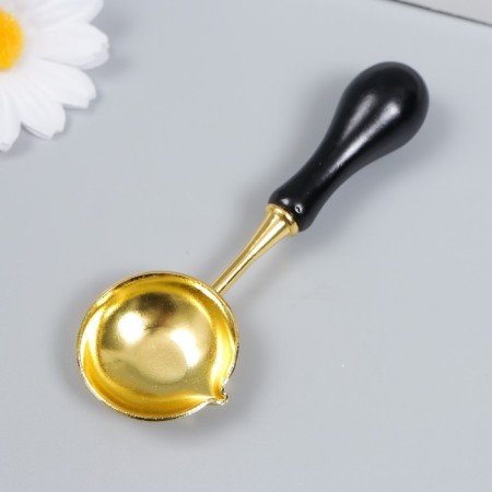 Surgical set "Large rose" Print, pen, spoon, wax - 3 colors, candle 3.5x11x23 cm-4
