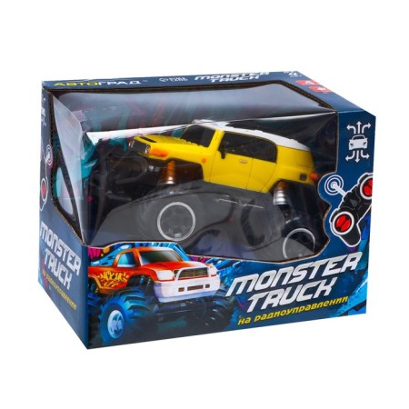 Radio -controlled jeep "Cruiser", works from batteries, yellow color-7