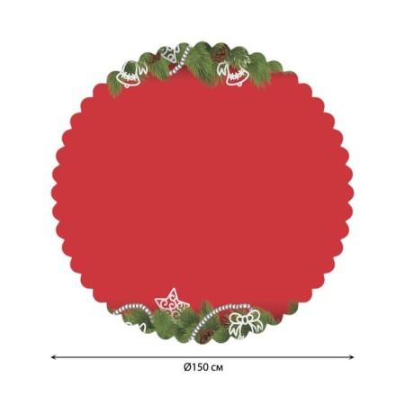 The tablecloth "Christmas tree garland", round, Saten, d = 150 cm-1