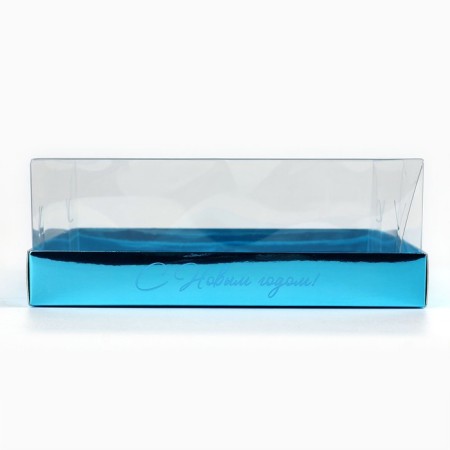 Box for musser cakes "Blue", 17.8 x 17.8 x 6.5 cm, New Year-3