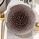 Porcelain plate flat Natur Sand, D = 20 cm, brown color