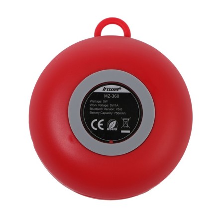 Portable column Inwa AS-63, 5 W, 750 mAh, waterproof, steering wheel mount, red-2