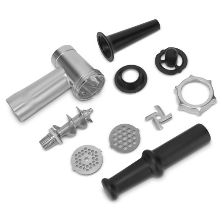 Meat grinder Vitek VT-3615, 1700 W, reverse, 2 nozzles, black-silvery-4