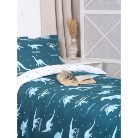 Bed linen 1.5 joint venture dinosaur, size 150x215 cm, 145x210 cm, 50x70 cm-1