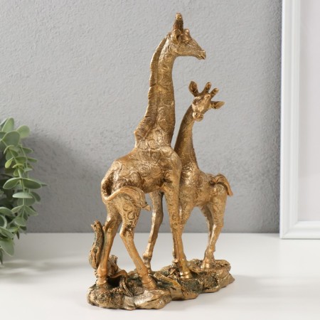 Polystone souvenir "Giraffe with cub" 27x7.5x18 cm-1