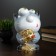 Piggy bank "Cat with fish" Gray, 16x14x25.5cm mix
