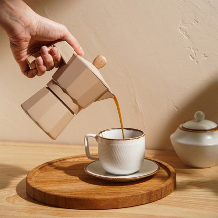 Geyser Coffee machine SL Home "Framo", 150 ml, 11 × 15.5 × 12 cm, beige color-8
