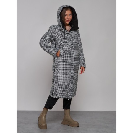 Coat insulated bilateral female, size 48, black color-17