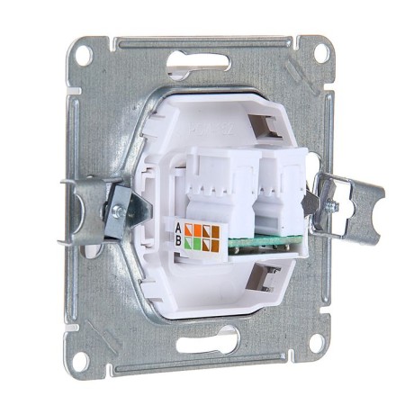 Computer socket "W59" Sche RSI-152K5E-1-86, RJ45, 1 A, 160 V, odorous, white-1