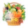 Decoration on adhesive tape "Basket with vegetables" pumpkin, 26x26 cm