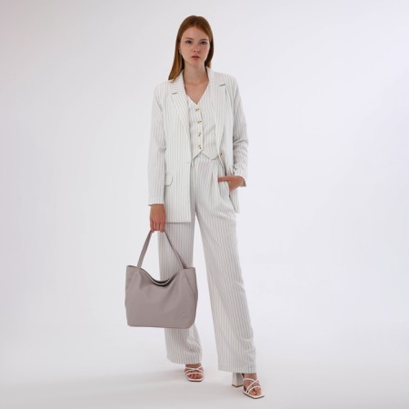 Women's bag with lightning, gray color-5